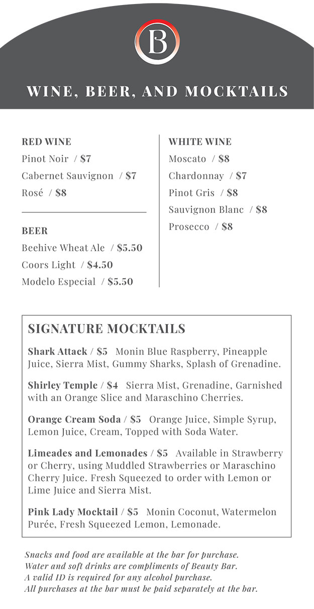 Wine, Beer & Mocktails